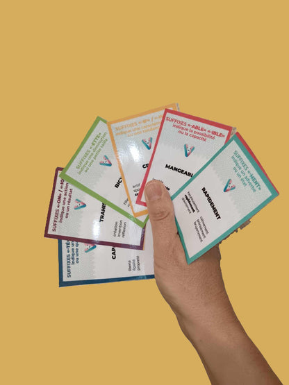 🧩 Jeu de 7 familles – Les suffixes