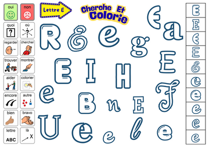 Cherche et Colorie CAA Littératie