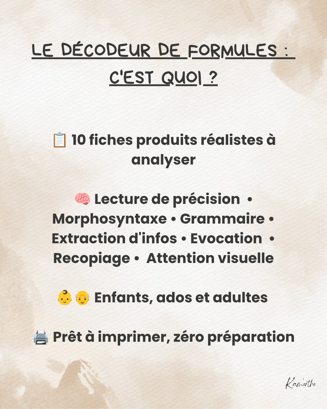 Le décodeur de formules
