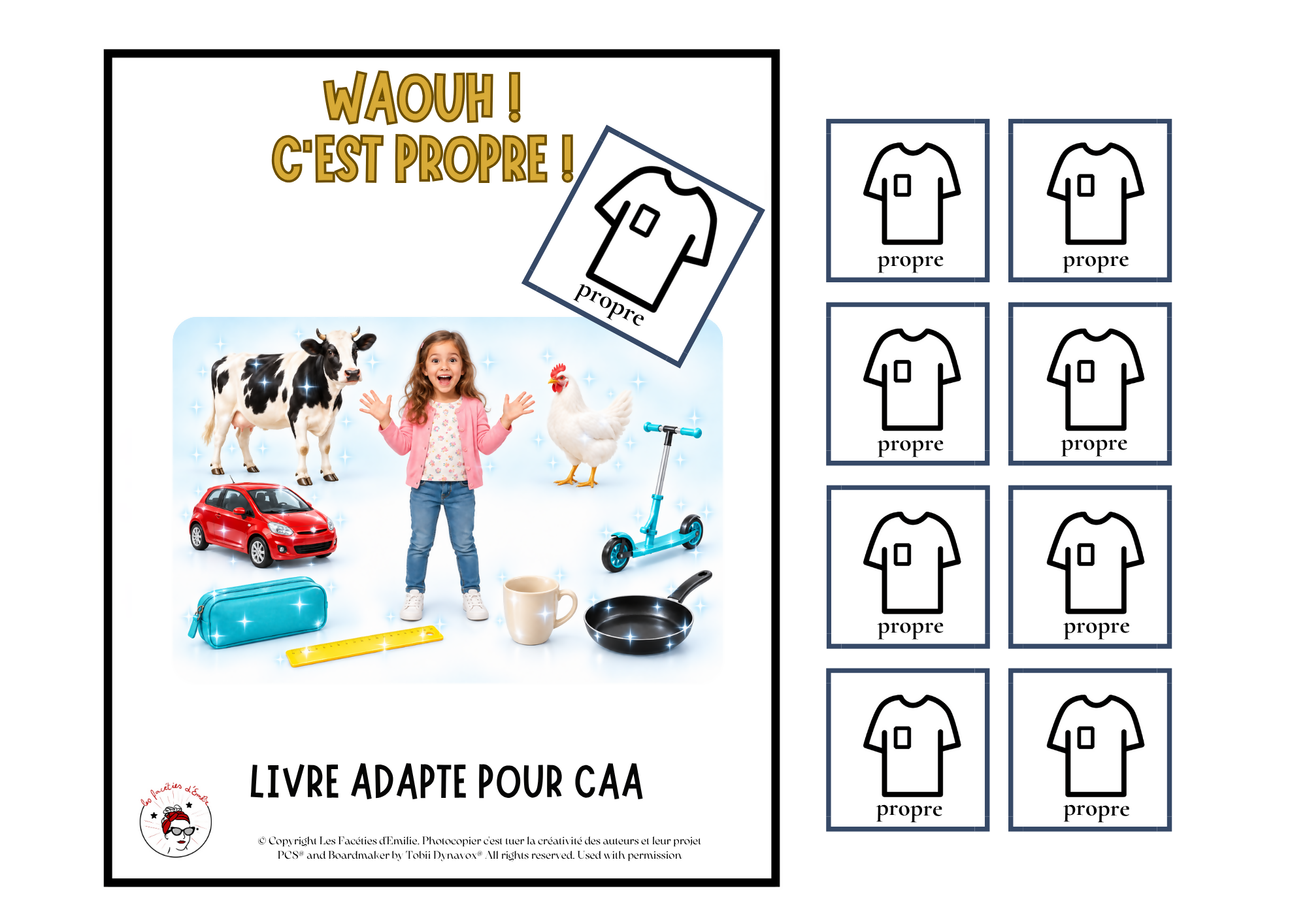 Livre adapté en CAA, Adjectif "Propre"