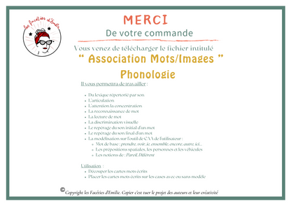 Phonologie : Association Mot Image par Son