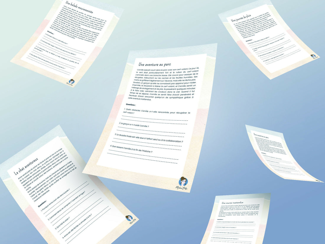 Les petites aventures ! Compréhension écrite - Textes courts et questions (PDF)