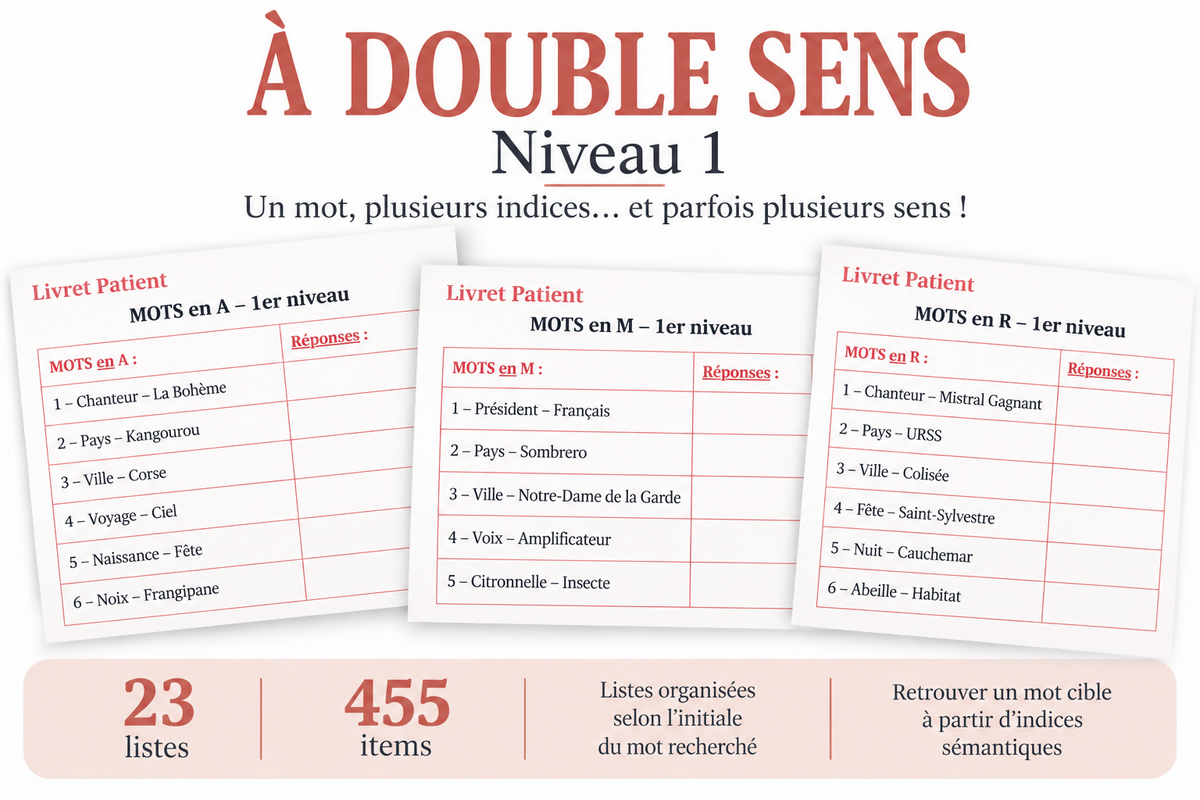 À DOUBLE SENS – Niveau 1
