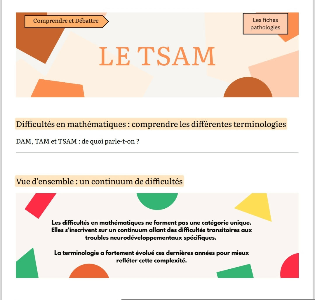 Fiche mathématiques: comprendre les différentes terminologies