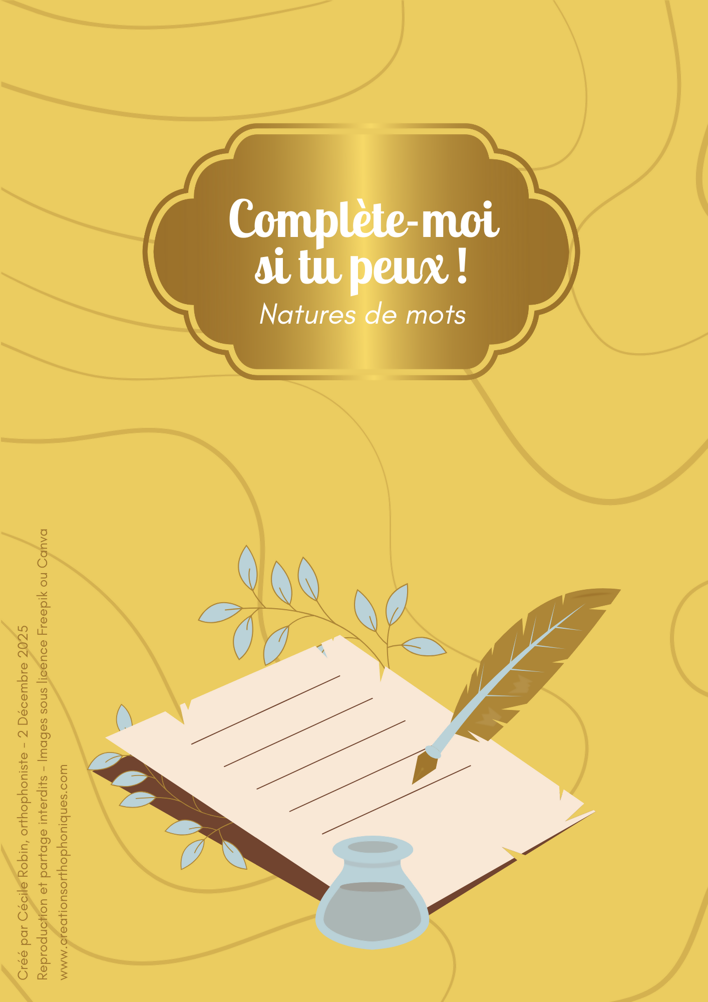 PACK 6 supports Orthographe grammaticale