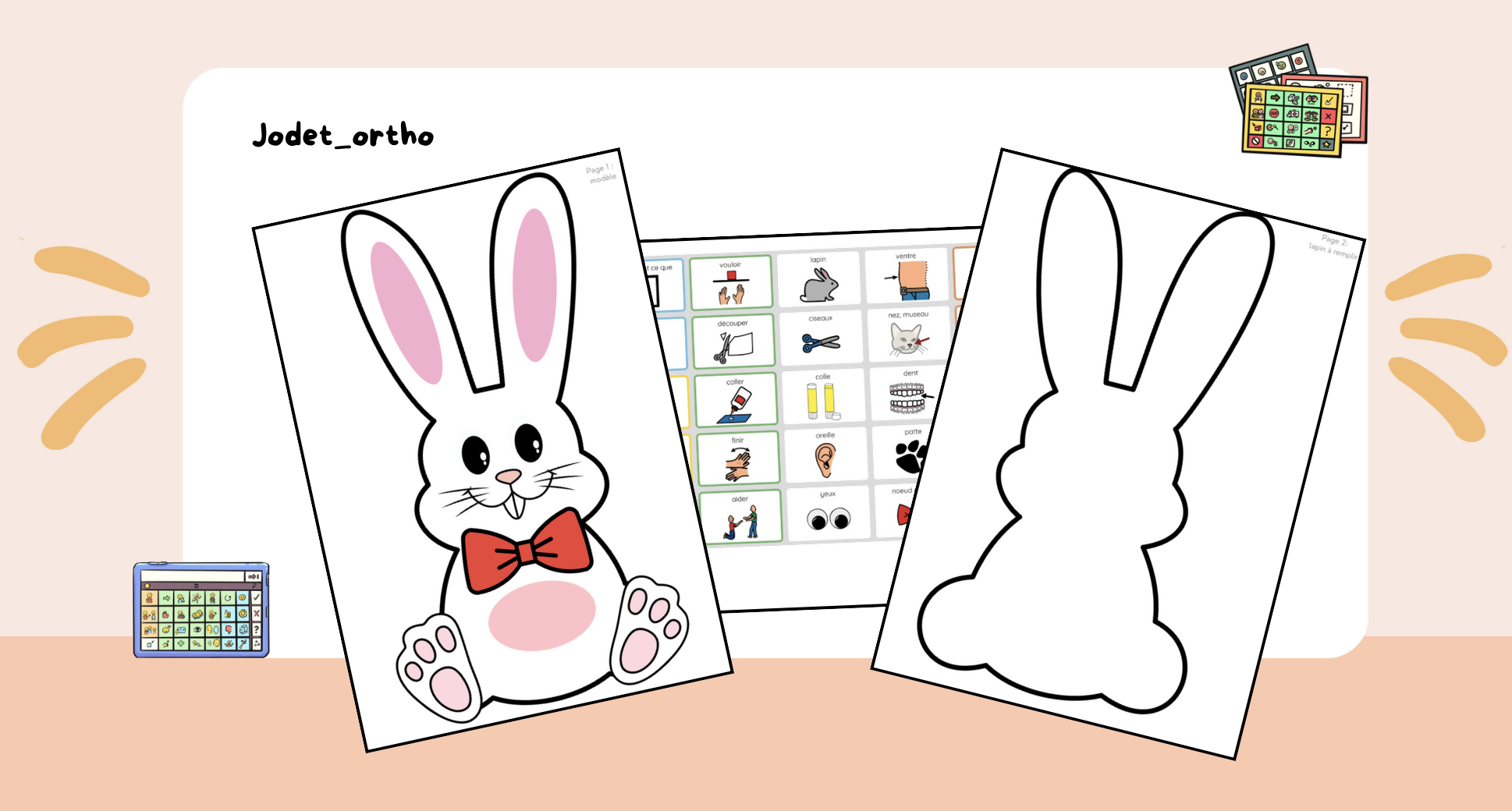 Activitée CAA - lapin à décorer