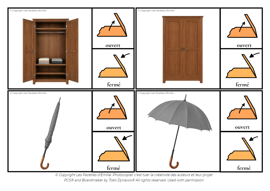 Cartes à Pince des Adjectifs