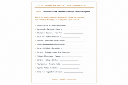 EMBLÈMES - Fiche gratuite